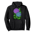 Womens Hydrangea Flower Botanical Hoodie - Fun Novelty Design Men Women - T-Shirt, Sweatshirt, Hoodie