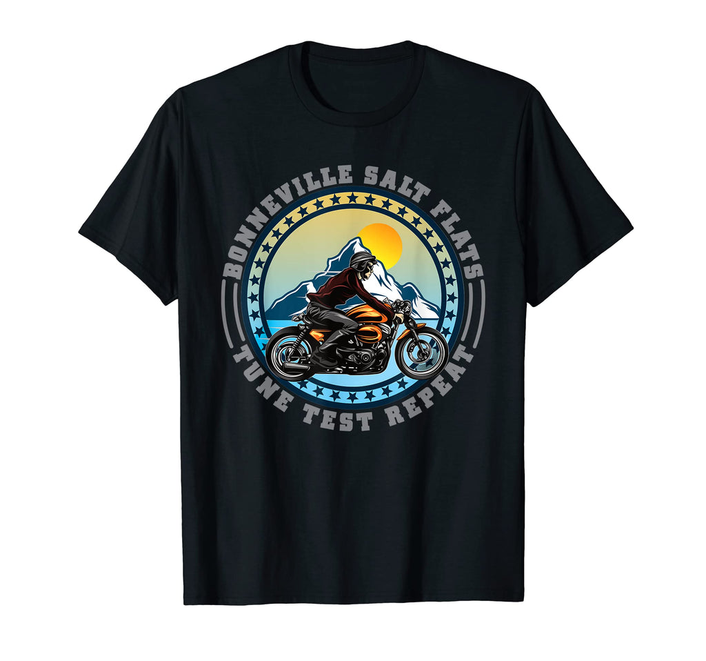 Bonneville Salt Flats Motorcycle Rider T-Shirt - Graphic Print Unisex - T-Shirt, Sweatshirt, Hoodie