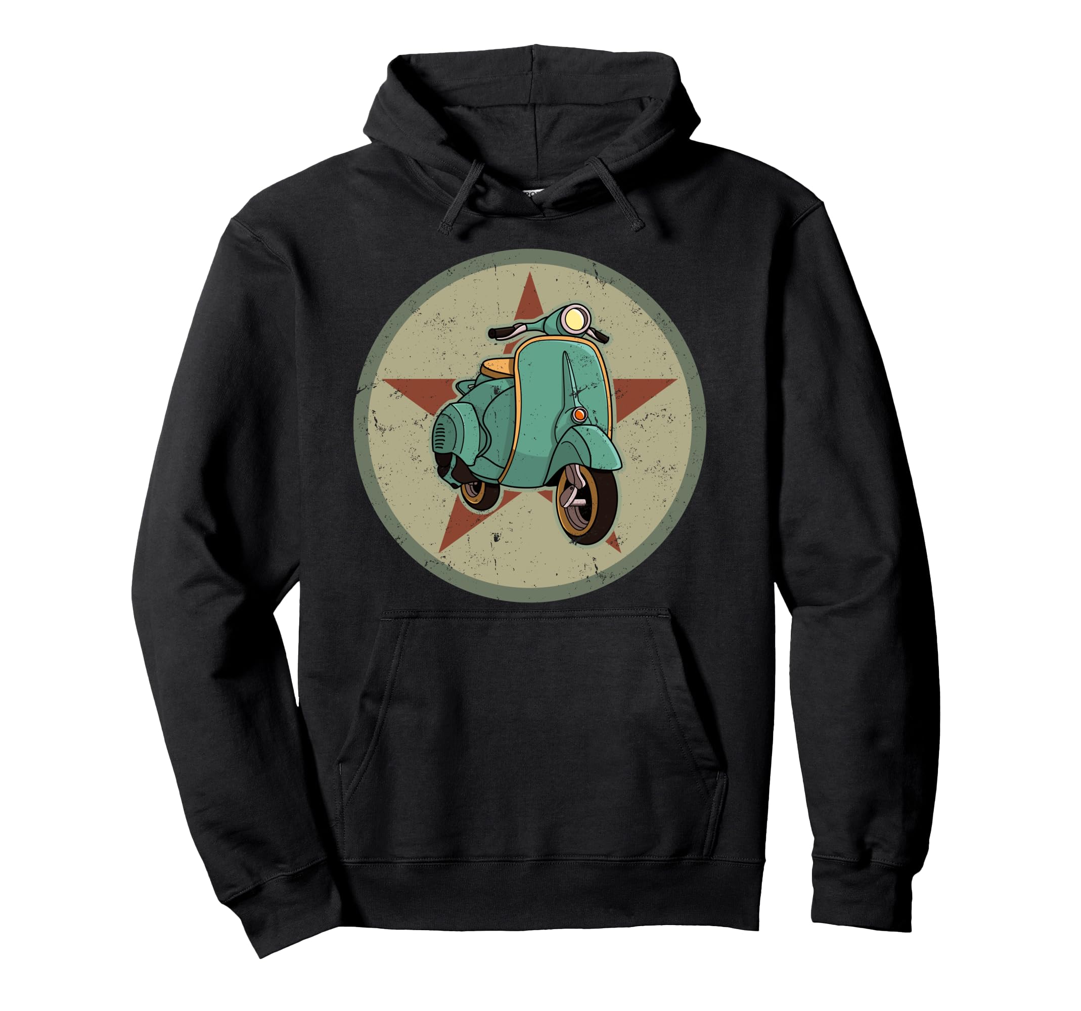 Scooter Moped Motorcycle Moped Hoodie - Trendy Graphic Unisex - T-Shirt, Sweatshirt, Hoodie