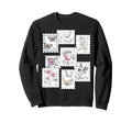 Postage Stamp Pattern Flowers Sweatshirt - Novelty Apparel Men Women - T-Shirt, Sweatshirt, Hoodie