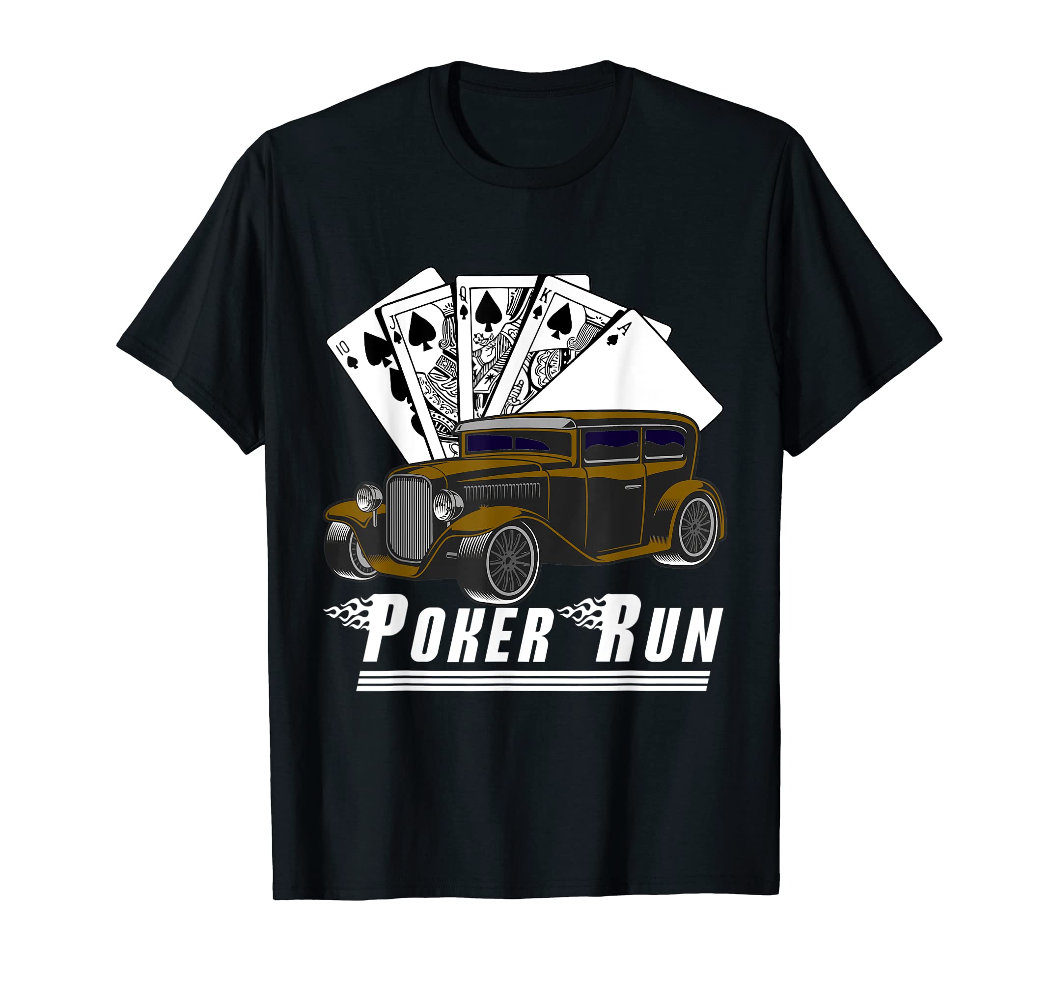 Hot Rod Sedan Poker Run Rat Rod Car T-Shirt - Aesthetic Graphic for Adults - T-Shirt, Sweatshirt, Hoodie
