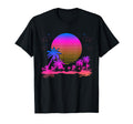 Synthwave Summer 1980S Art Palm T-Shirt - Custom Art Print for Adults - T-Shirt, Sweatshirt, Hoodie