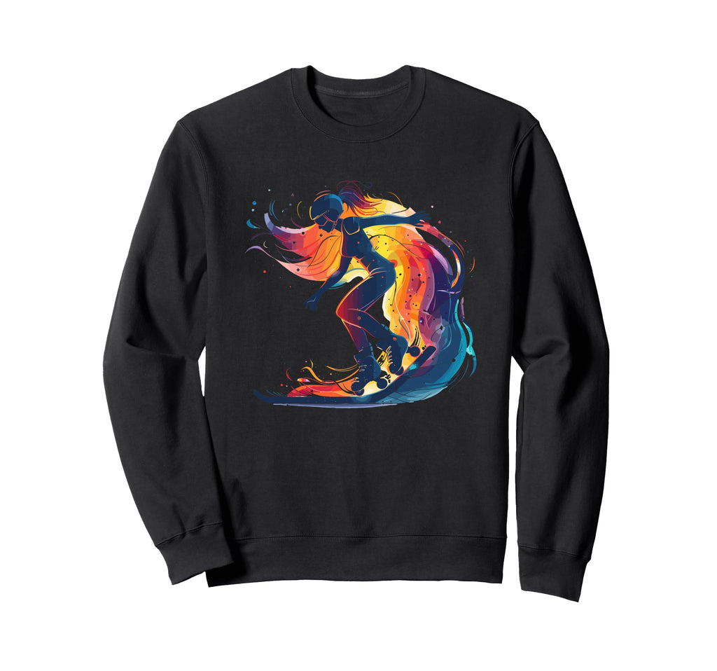 Roller Skating Retrowave Sweatshirt - Trendy Graphic for Adults - T-Shirt, Sweatshirt, Hoodie