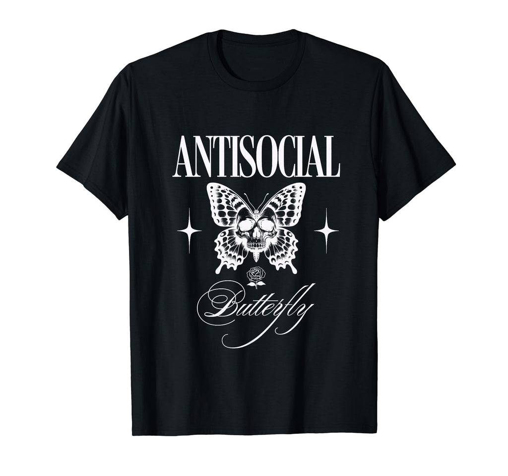 Antisocial Butterfly Funny T-Shirt - Aesthetic Graphic for Adults - T-Shirt, Sweatshirt, Hoodie
