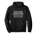 Macomb Michigan Hoodie - Novelty Apparel for Adults - T-Shirt, Sweatshirt, Hoodie