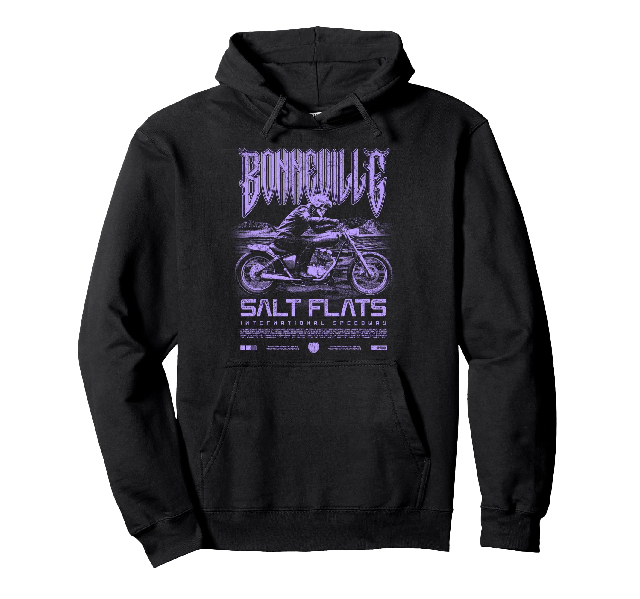 Bonneville Salt Flats Motorcycle Hoodie - Casual Everyday Wear for Adults - T-Shirt, Sweatshirt, Hoodie