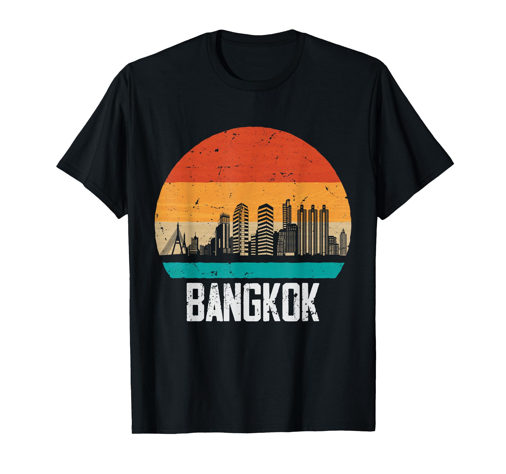 Bangkok Thailand Sunset Skyline T-Shirt - Casual Everyday Wear Unisex - T-Shirt, Sweatshirt, Hoodie