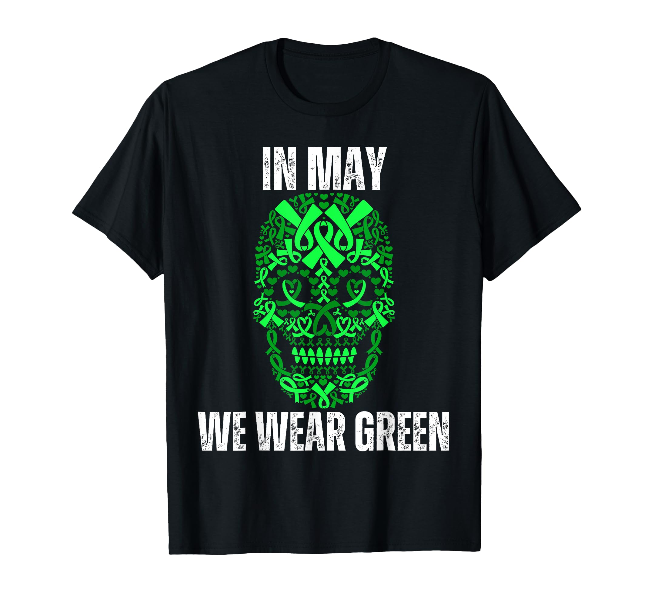 Sugar Skull May We Wear Green Mental T-Shirt - Custom Art Print for Adults - T-Shirt, Sweatshirt, Hoodie