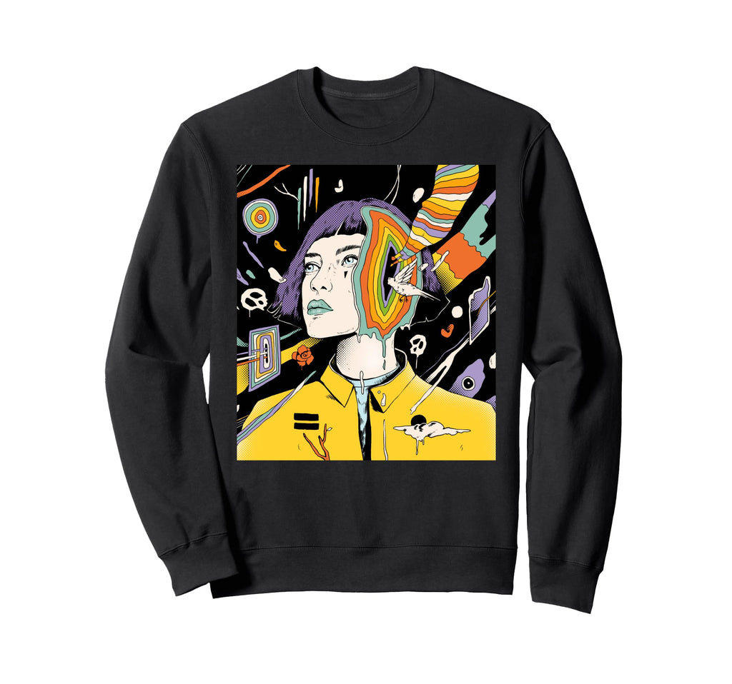 Threadless Norman Duenas Overthinker Sweatshirt - Novelty Apparel Unisex - T-Shirt, Sweatshirt, Hoodie