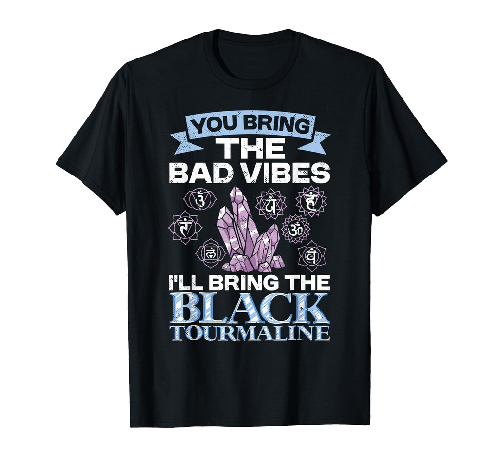 Crystal Healing Black Tourmaline T-Shirt - Custom Art Print Unisex - T-Shirt, Sweatshirt, Hoodie