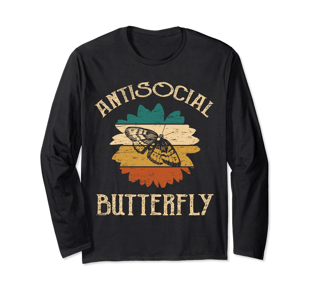 Funny Antisocial Butterfly Item T-Shirt - Minimalist Print for Adults - T-Shirt, Sweatshirt, Hoodie