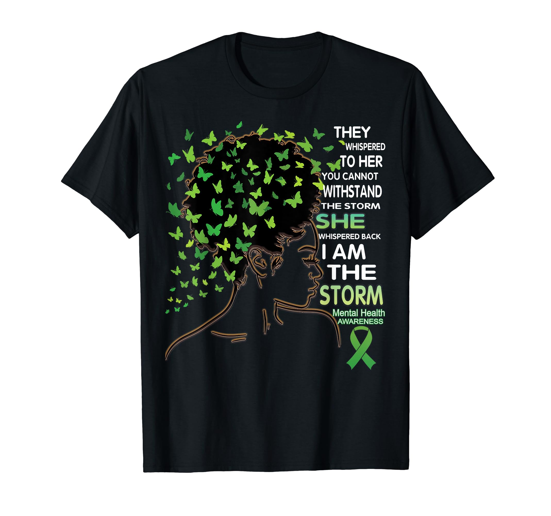 Black Awareness Mental Health T-Shirt - Casual Everyday Wear Men Women - T-Shirt, Sweatshirt, Hoodie