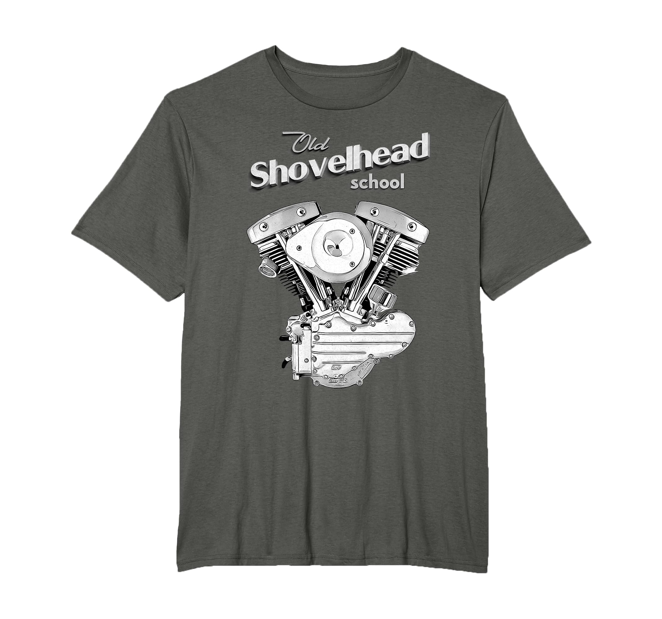 Hd Shovelhead Motorcycle Flh Engine T-Shirt - Custom Art Print Men Women - T-Shirt, Sweatshirt, Hoodie
