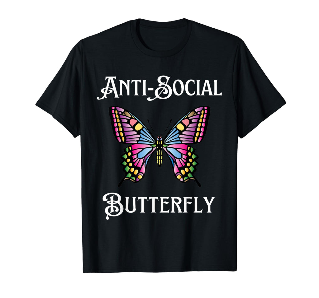 Antisocial Butterfly Aesthetic Funny T-Shirt - Custom Art Print Unisex - T-Shirt, Sweatshirt, Hoodie