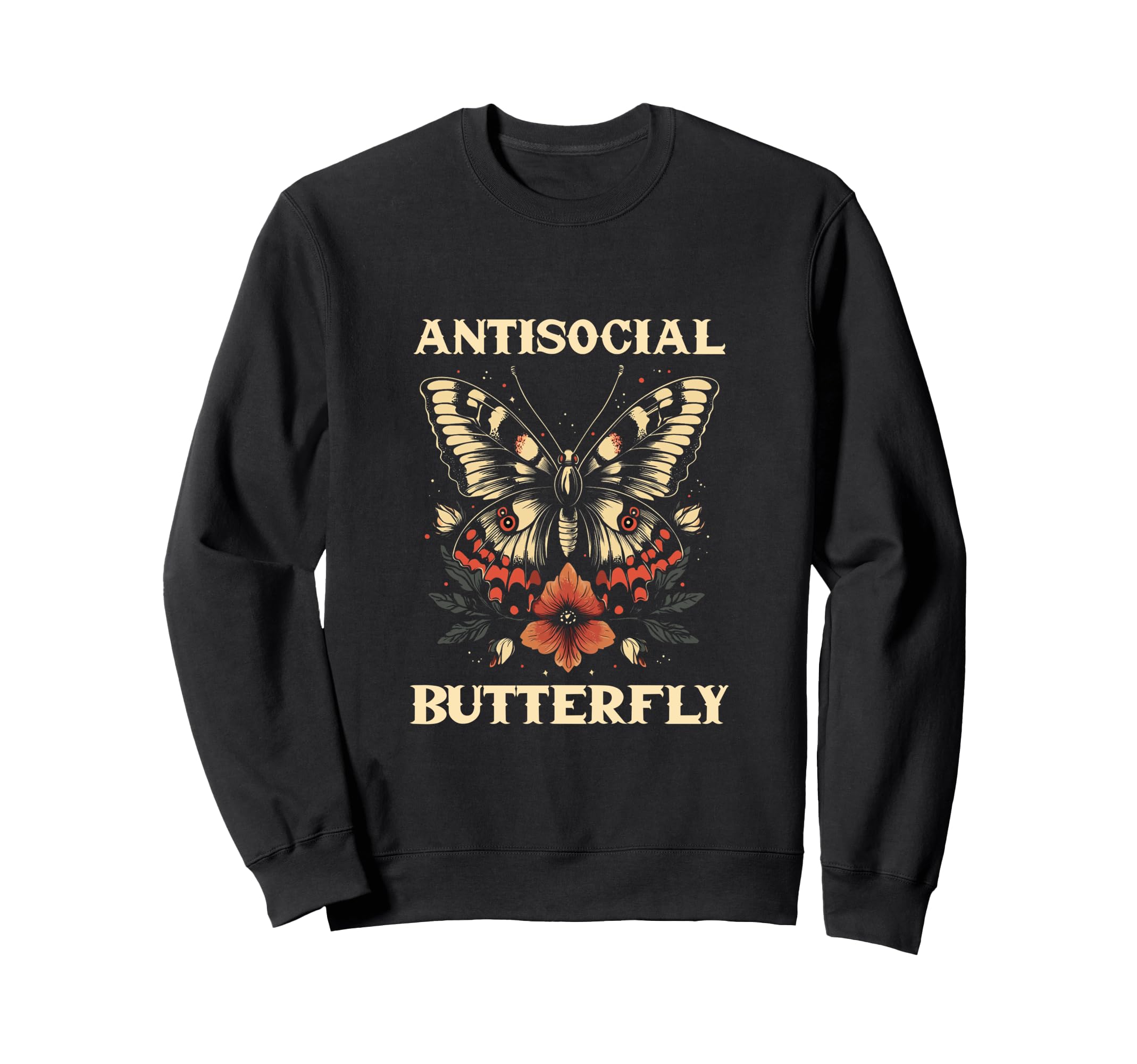 Antisocial Butterfly Gift Hoodie - Streetwear Style for Adults - T-Shirt, Sweatshirt, Hoodie