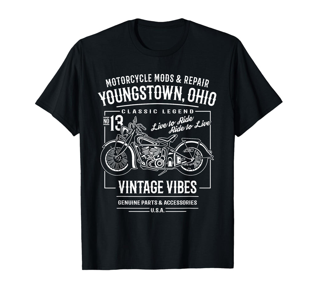 Youngstown Oh Usa Motorcycle Adventure T-Shirt - Unique Graphic Unisex - T-Shirt, Sweatshirt, Hoodie