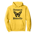 Funny Anti Social Butterfly Introvert Hoodie - Minimalist Print Unisex - T-Shirt, Sweatshirt, Hoodie