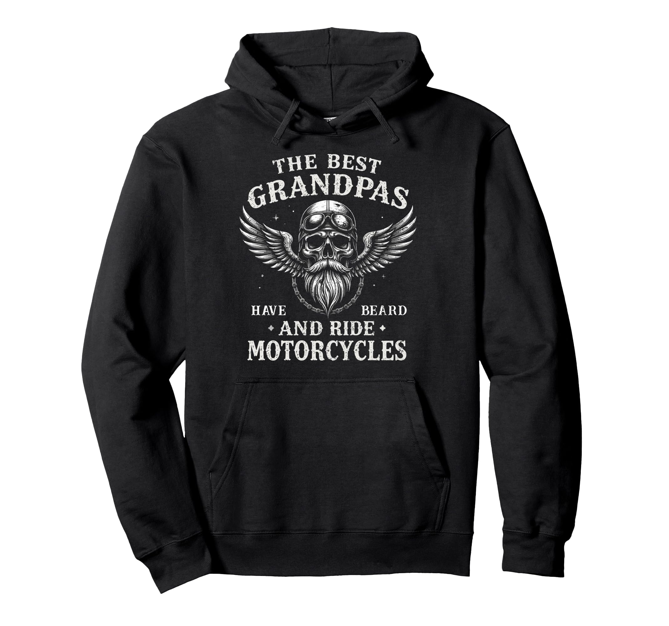 Best Grandpa Have Beard Ride Motorcycles Hoodie - Unique Graphic Unisex - T-Shirt, Sweatshirt, Hoodie