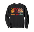 Roller Skating Skate Heart Peace Love Sweatshirt - Novelty Apparel Unisex - T-Shirt, Sweatshirt, Hoodie