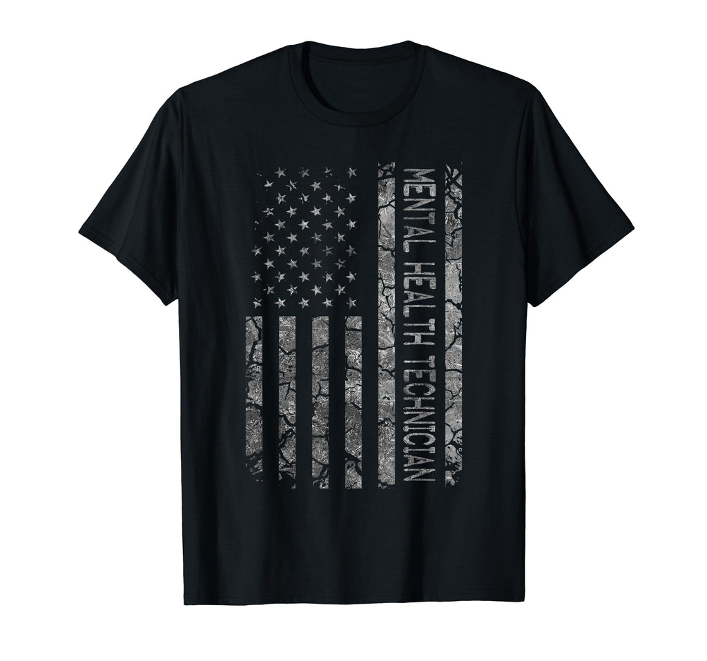 Funny Job Title American Flag Mental T-Shirt - Streetwear Style Unisex - T-Shirt, Sweatshirt, Hoodie