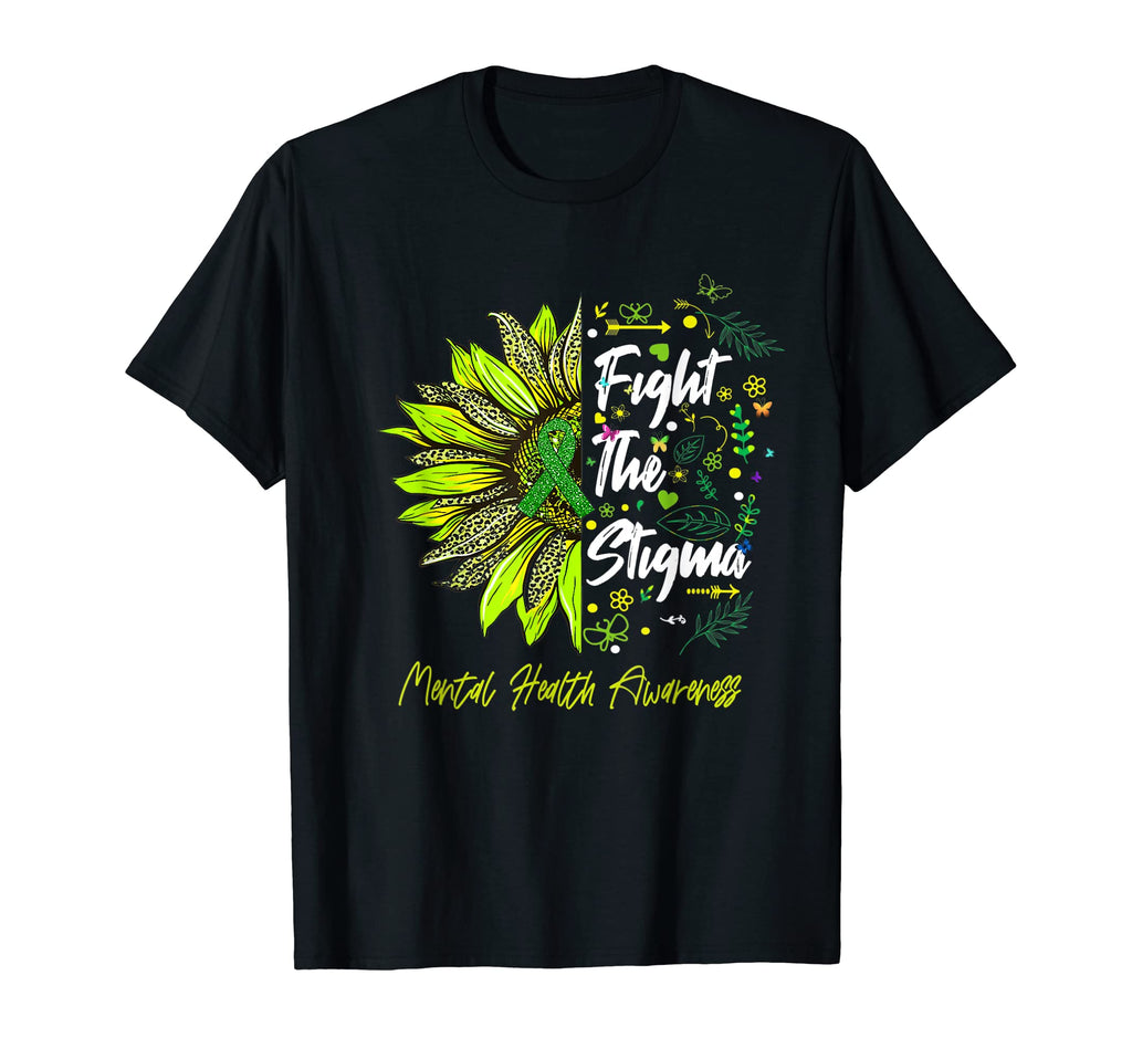 Fight Stigma Mental Health Awareness T-Shirt - Minimalist Print Unisex - T-Shirt, Sweatshirt, Hoodie