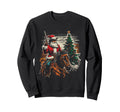 Santa Claus Cowboy Tree Cowboy Lover Sweatshirt - Graphic Print for Adults - T-Shirt, Sweatshirt, Hoodie
