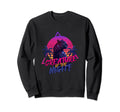 Synthwave Creature Night Vaporwave Sweatshirt - Minimalist Print Men Women - T-Shirt, Sweatshirt, Hoodie