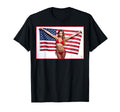 Hot Pinup American Flag T-Shirt - Custom Art Print Men Women - T-Shirt, Sweatshirt, Hoodie