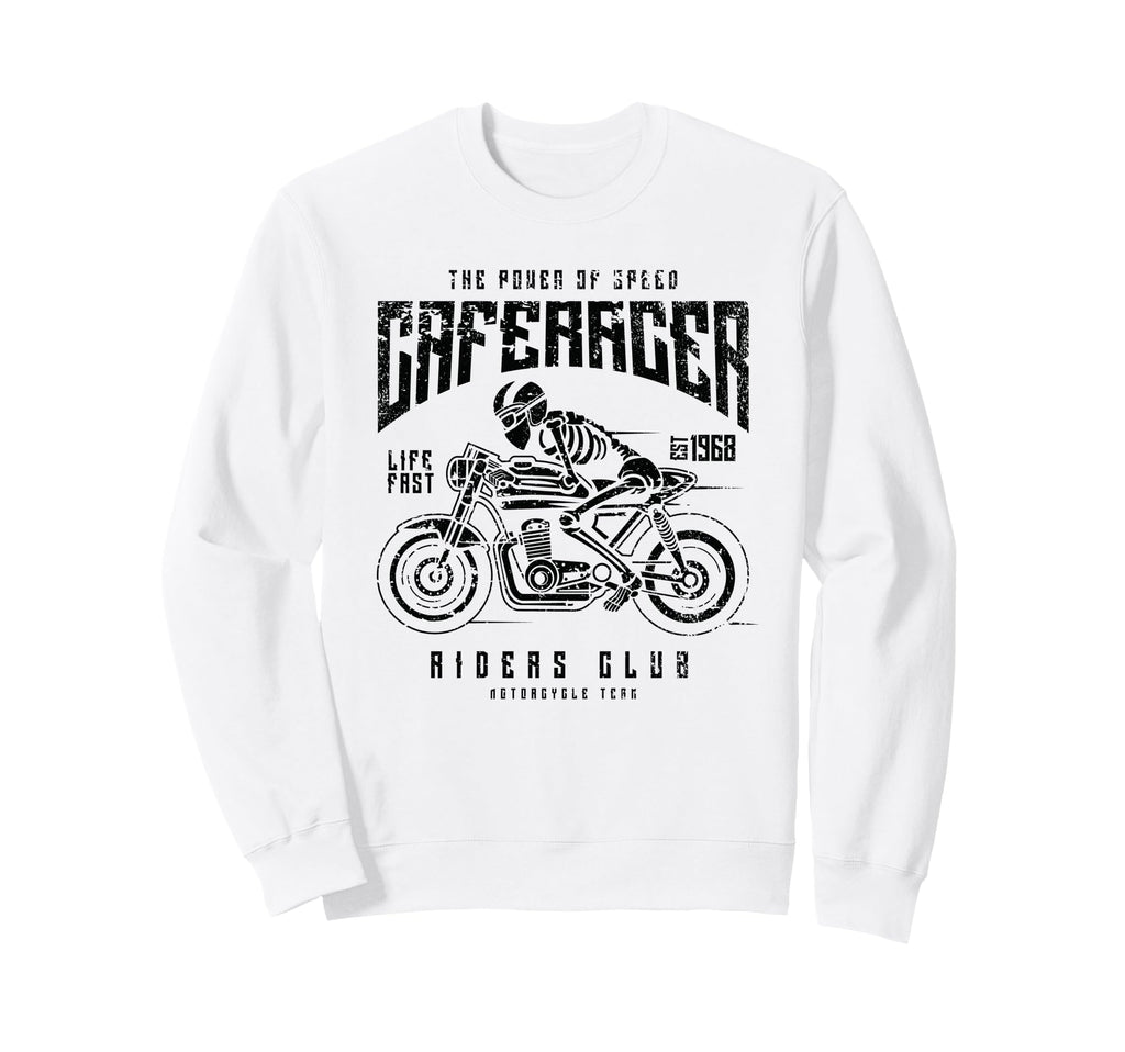 Cafe Racer Motorcycle Race Sweatshirt - Trendy Graphic Men Women - T-Shirt, Sweatshirt, Hoodie