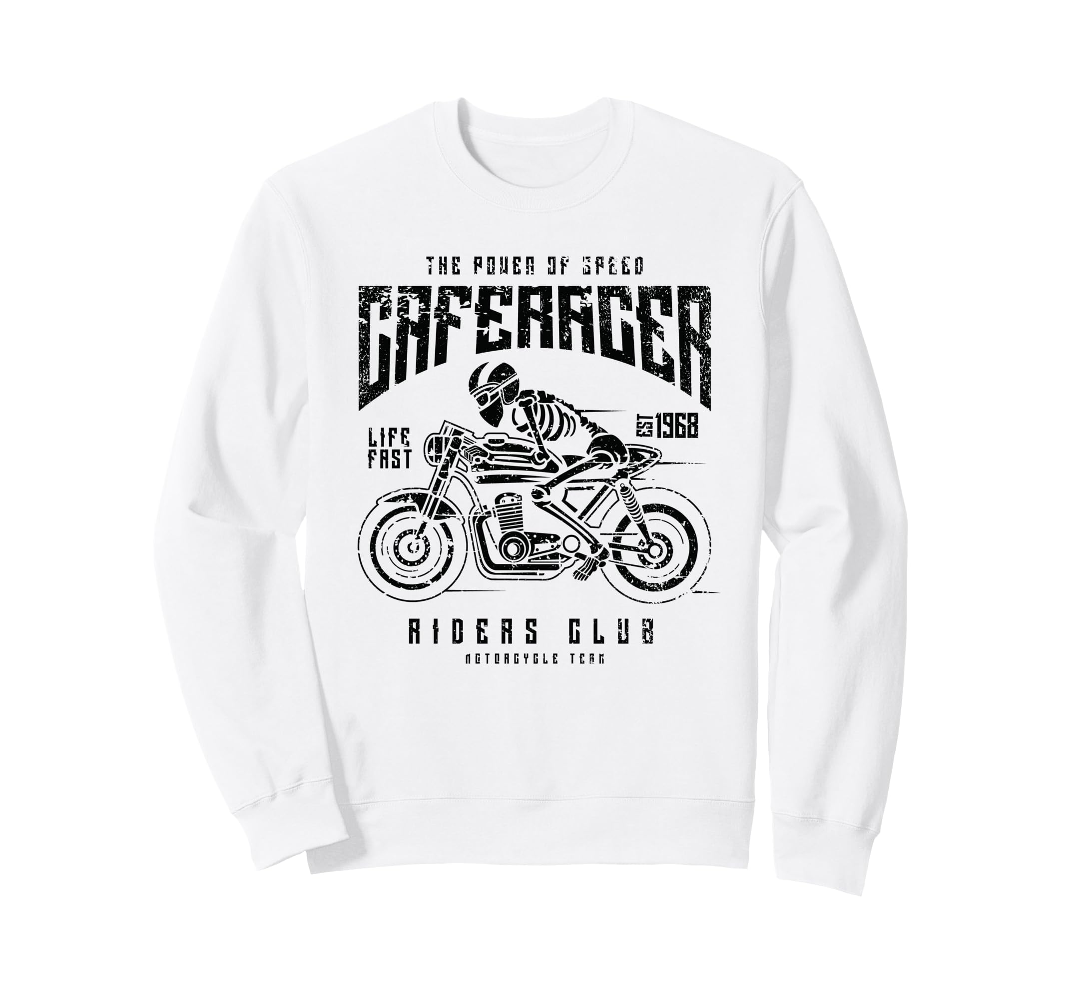 Cafe Racer Motorcycle Race Sweatshirt - Trendy Graphic Men Women - T-Shirt, Sweatshirt, Hoodie