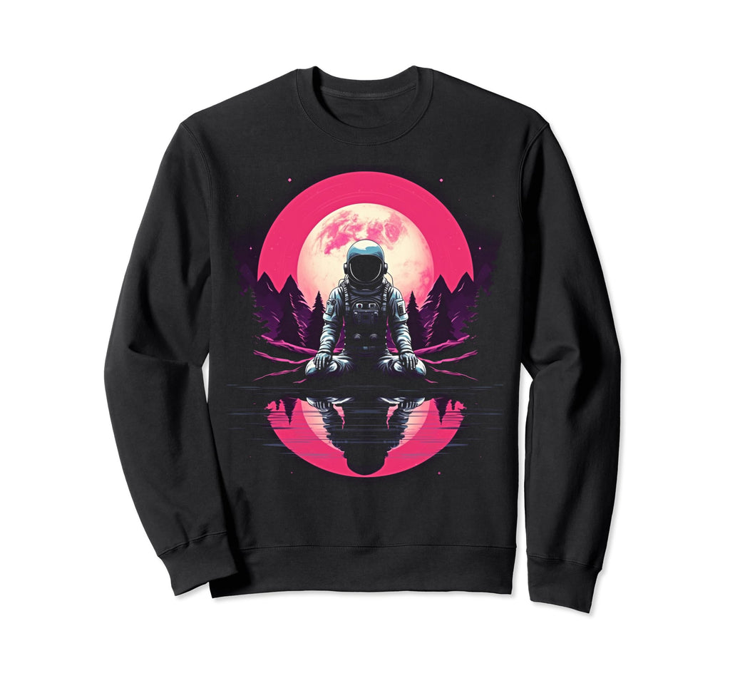 Synthwave Astronaut Cyberpunk 80S Sweatshirt - Minimalist Print for Adults - T-Shirt, Sweatshirt, Hoodie