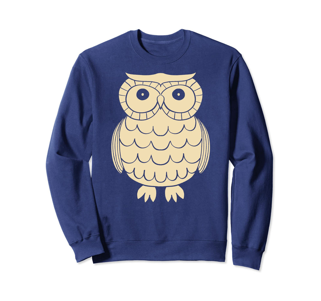 1970S Owl Cream Color Sweatshirt - Graphic Print Unisex - T-Shirt, Sweatshirt, Hoodie