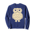 1970S Owl Cream Color Sweatshirt - Graphic Print Unisex - T-Shirt, Sweatshirt, Hoodie