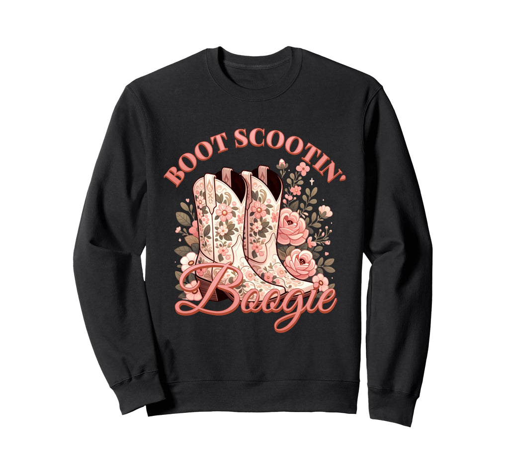 Boot Scootin Boogie Western Sweatshirt - Minimalist Print Men Women - T-Shirt, Sweatshirt, Hoodie