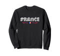 France 70S 80S Type Flag Sweatshirt - Unique Graphic for Adults - T-Shirt, Sweatshirt, Hoodie