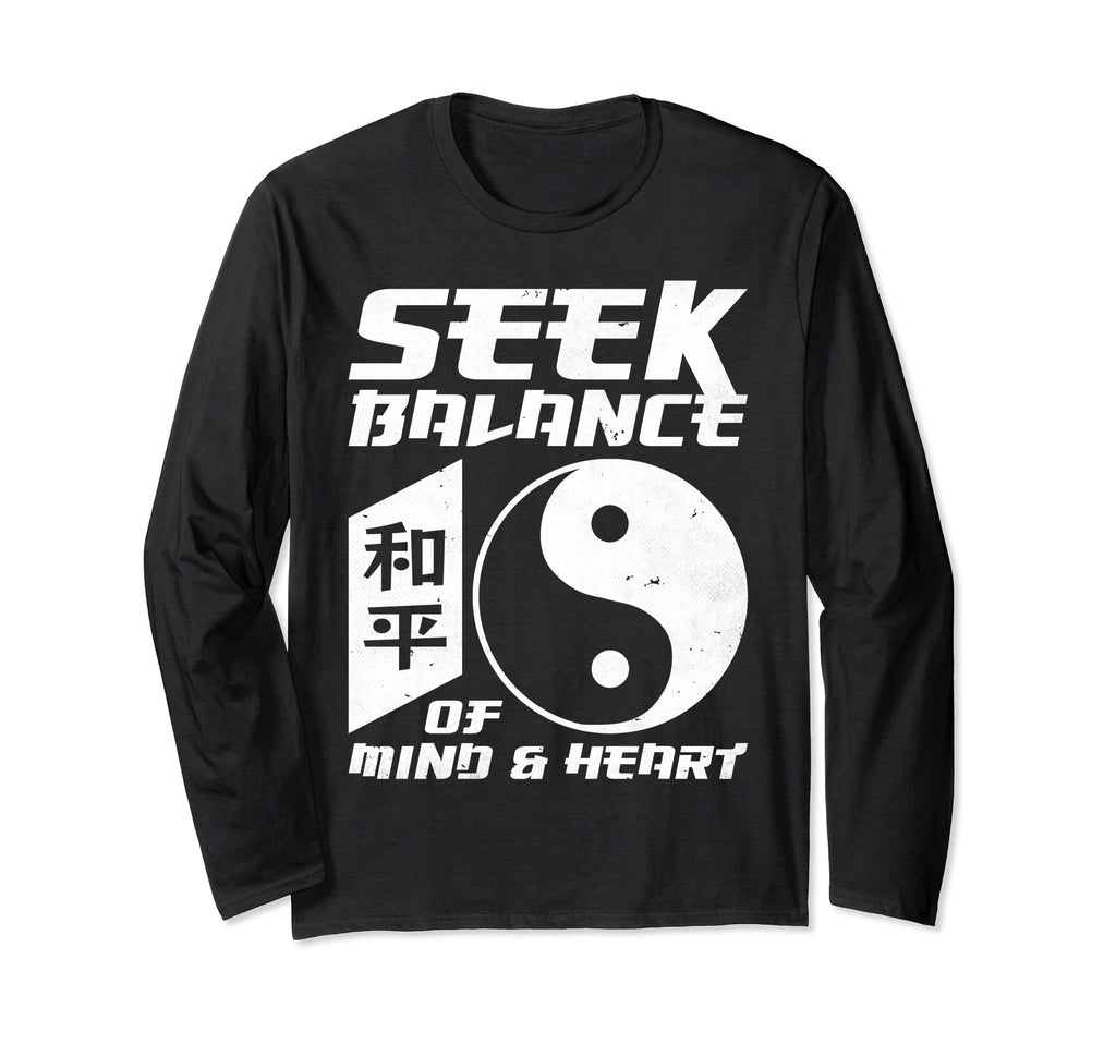 Yin Yang Seek Balance Mind Heart Meditation T-Shirt - Trendy Graphic Unisex - T-Shirt, Sweatshirt, Hoodie