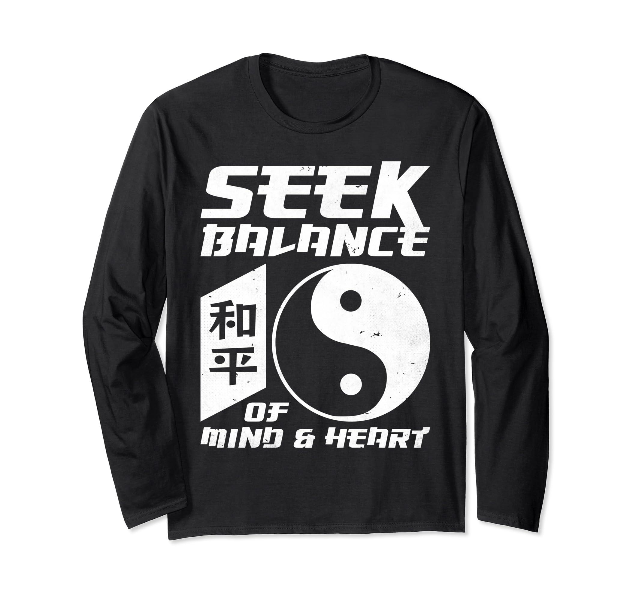 Yin Yang Seek Balance Mind Heart Meditation T-Shirt - Trendy Graphic Unisex - T-Shirt, Sweatshirt, Hoodie