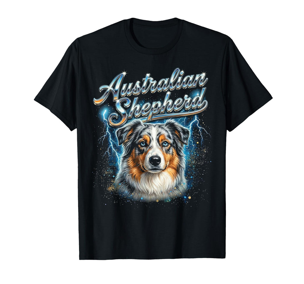 Australian Shepherd 90S Dog Lover 80S T-Shirt - Unique Graphic Unisex - T-Shirt, Sweatshirt, Hoodie