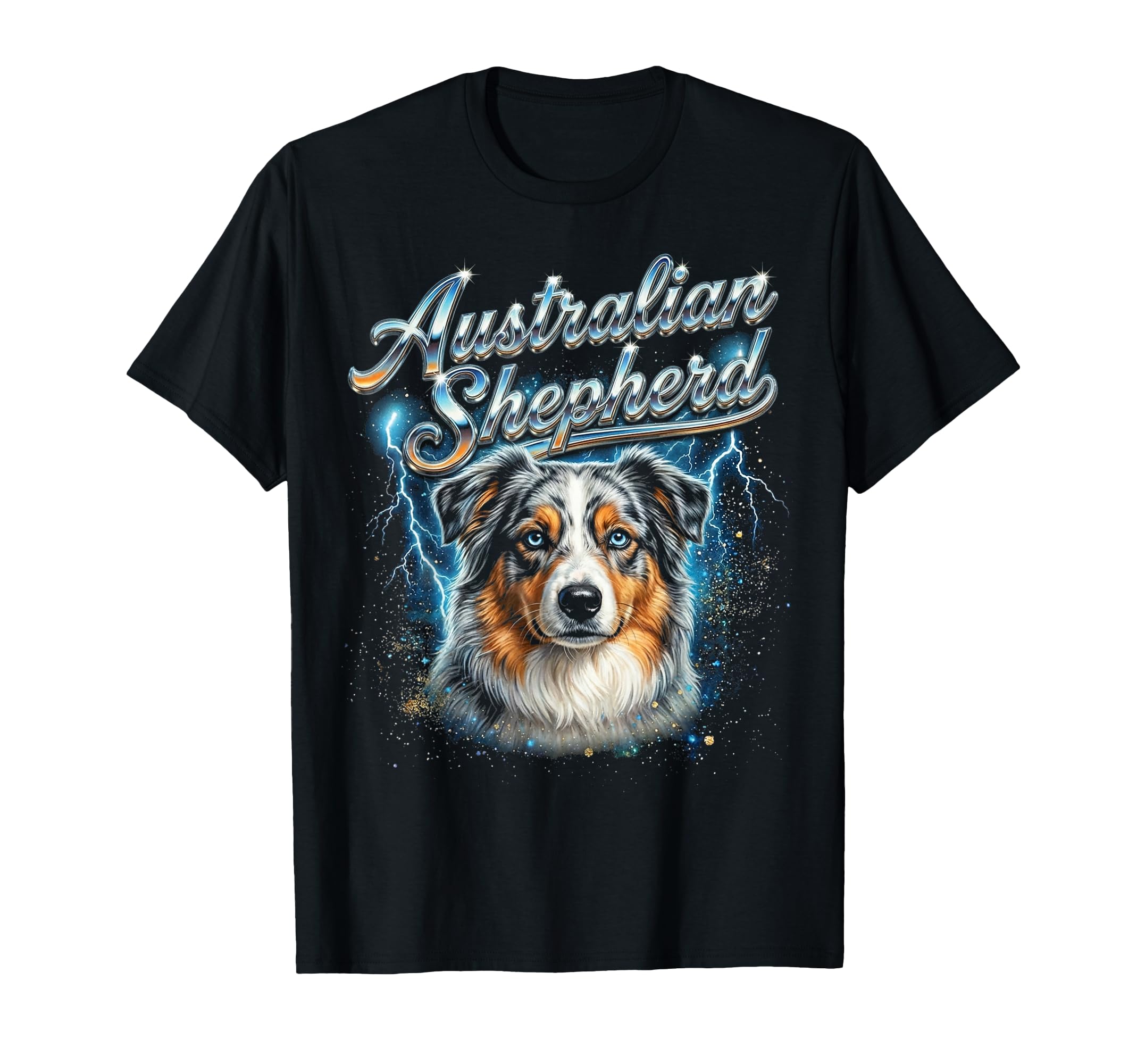 Australian Shepherd 90S Dog Lover 80S T-Shirt - Unique Graphic Unisex - T-Shirt, Sweatshirt, Hoodie
