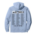 List 99 Reasons To Stay Alive Mental Health Hoodie - Unique Graphic Unisex - T-Shirt, Sweatshirt, Hoodie