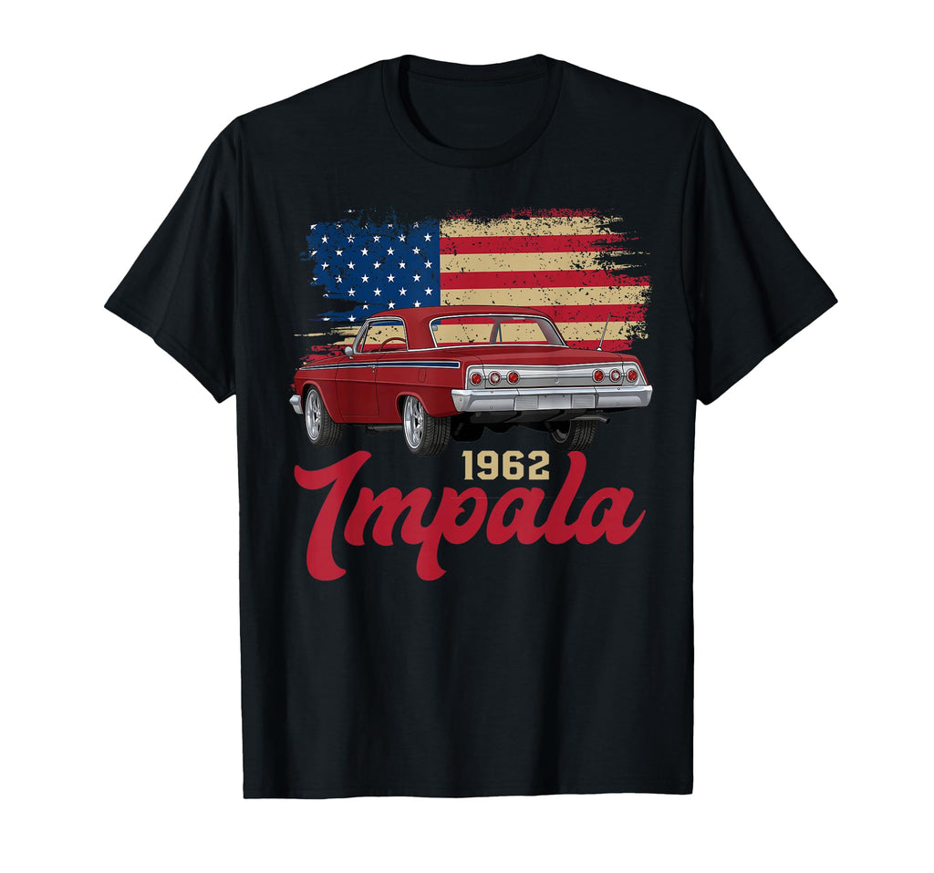1962 62 Impala Old School Muscle Car T-Shirt - Custom Art Print Unisex - T-Shirt, Sweatshirt, Hoodie