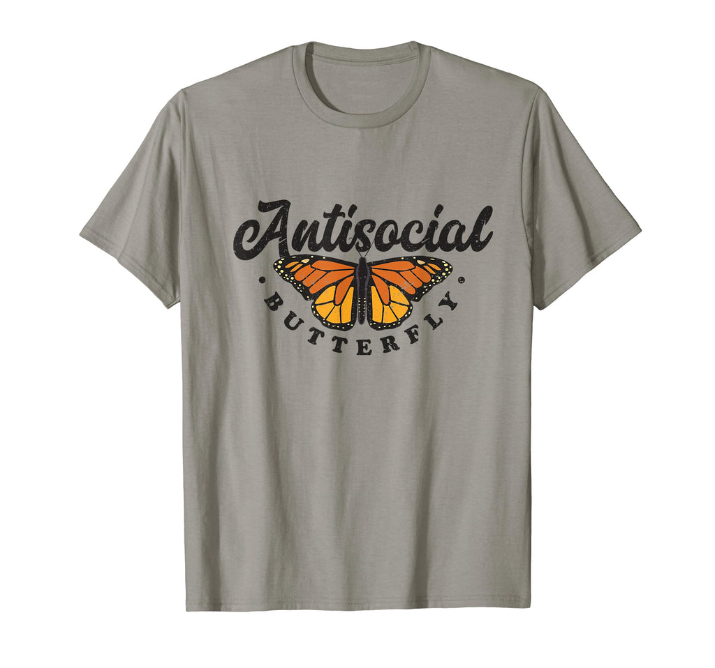 Summer Womens Antisocial Butterfly T-Shirt - Unique Graphic Unisex - T-Shirt, Sweatshirt, Hoodie