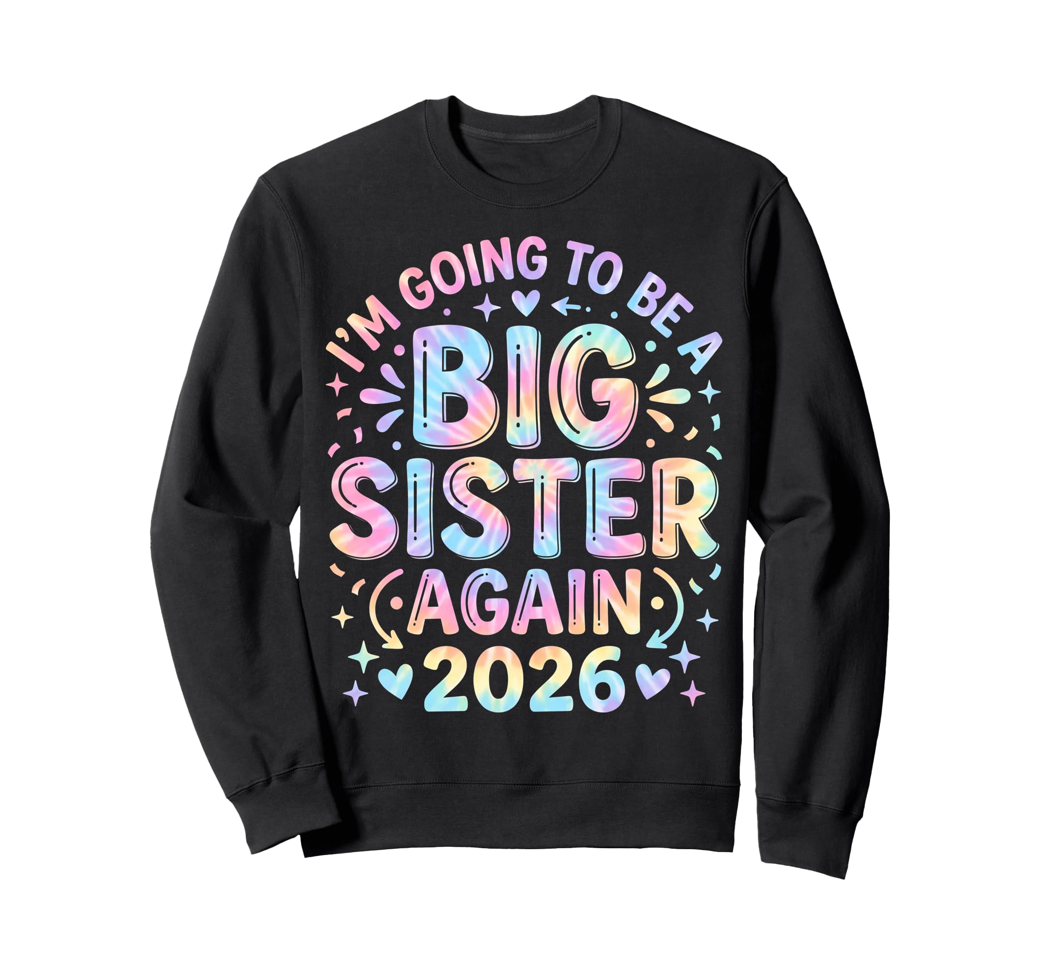 Big Sister Again 2026 Pregnancy Sweatshirt - Minimalist Print for Adults - T-Shirt, Sweatshirt, Hoodie