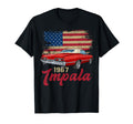 1967 67 Impala American Flag Old School T-Shirt - Unique Graphic Men Women - T-Shirt, Sweatshirt, Hoodie