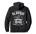 80Th Birthday Motorcycle Motorcyclist Hoodie - Novelty Apparel for Adults - T-Shirt, Sweatshirt, Hoodie