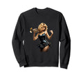 Pinup Playing Trumpet Trumpeter Sweatshirt - Novelty Apparel Unisex - T-Shirt, Sweatshirt, Hoodie