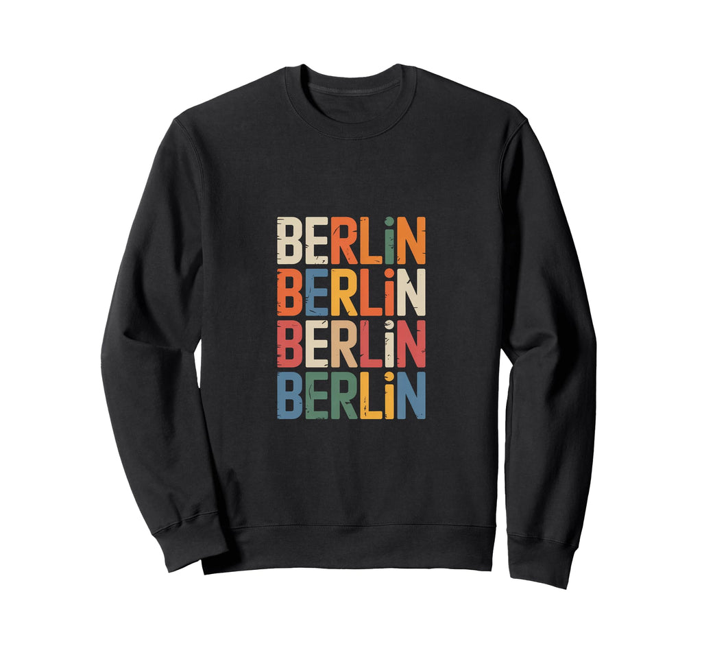 Berlin Stacked Typography City Sweatshirt - Novelty Apparel Unisex - T-Shirt, Sweatshirt, Hoodie