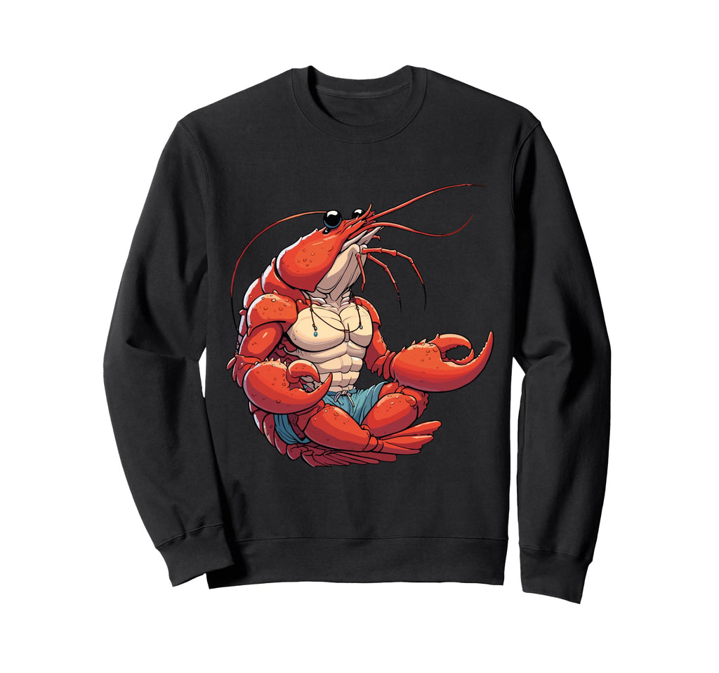 Meditation Lobster Yoga Pose Sweatshirt - Casual Everyday Wear for Adults - T-Shirt, Sweatshirt, Hoodie