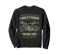 Charlies Garage Motorcycle Sweatshirt - Graphic Print Men Women - T-Shirt, Sweatshirt, Hoodie