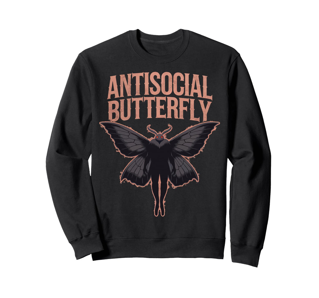 Cryptid Cryptozoology Mothman Introvert Hoodie - Unique Graphic Unisex - T-Shirt, Sweatshirt, Hoodie